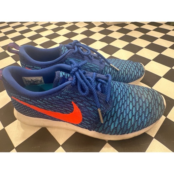 Nike Roshe One Blue Orange Sneakers Men's Running Shoes Athletic Comfort size 8